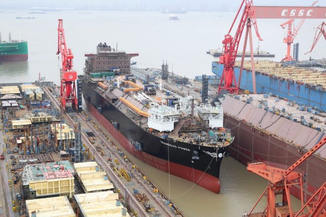 Hudong launches Dynagas FSRU