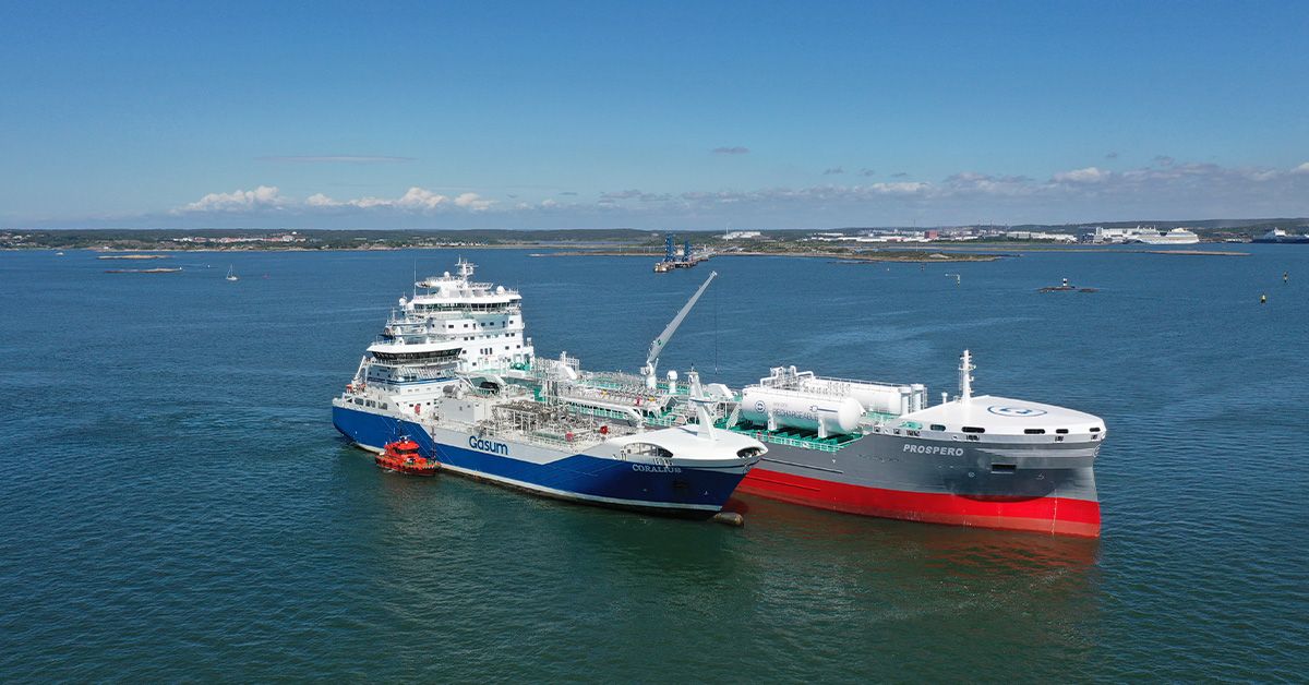 Gasum delivers bio-LNG to Donsotank's tanker off Gothenburg
