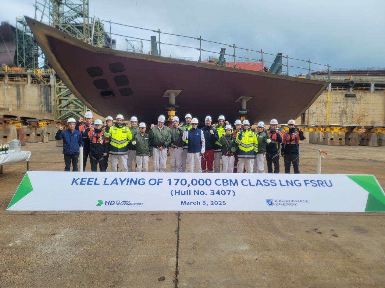 HD Hyundai Heavy lays keel for Excelerate’s FSRU
