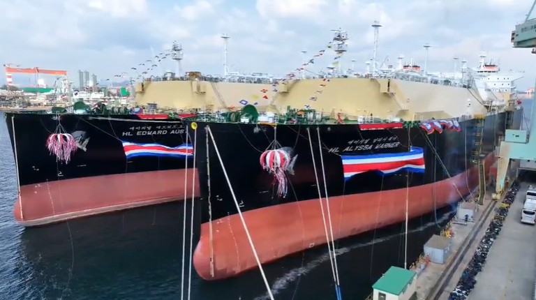 H-Line Shipping, ExxonMobil name LNG carrier duo in South Korea