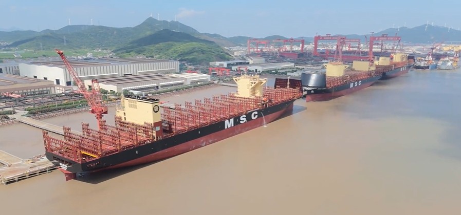 MSC's LNG-powered duo named in China