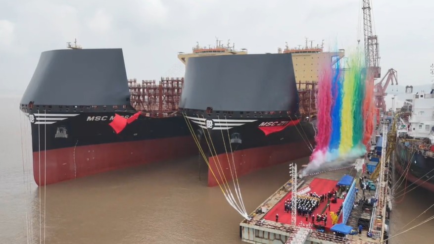 MSC's LNG-powered duo named in China